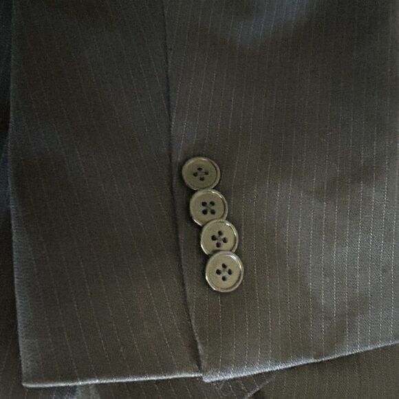 Joseph Abboud Super 120's Black 2 PC Suit 44L/W38 100% Wool USA Made Pant 38x30 - Picture 8 of 13